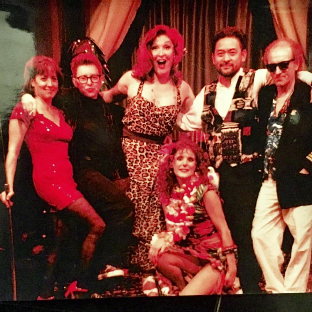 Singin' in the Island cast: Susie Sugarman, Mary Rodríguez, Bianca Leigh, Doug Saako, the great John Madera and Ruby Lynn Reyner (Playwright and Star)... at La MaMa Experimental Theatre Club.